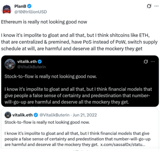 图片[2]-比特币支持者PlanB猛烈抨击以太坊：“中心化且预挖的垃圾币”-网创圈