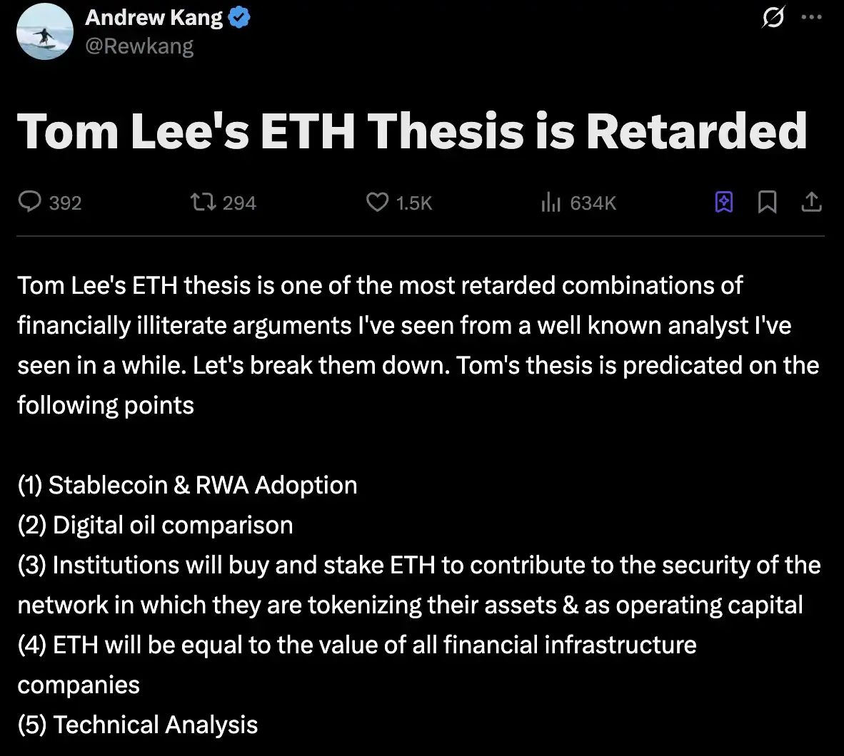 以太坊喊单大庄被骂弱智，ETH到顶了吗？-网创圈